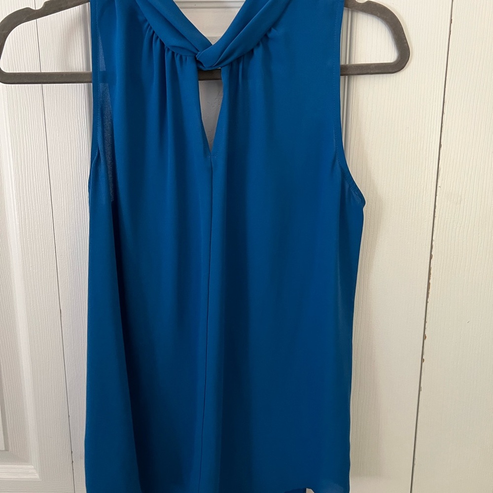 Loft Elegant Blue Sleeveless Top